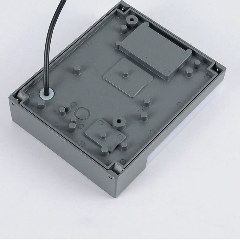 7,8 inch Hoogte rechthoekige acryl wandlamp Moderne eenvoud Outdoor Waterdichte sensor wandlicht in zwart