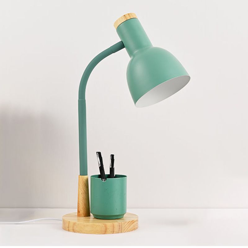 Modern Bell Shape Night Table Lamp Metal 1 Light Table Light (Pen Holder Not Included)
