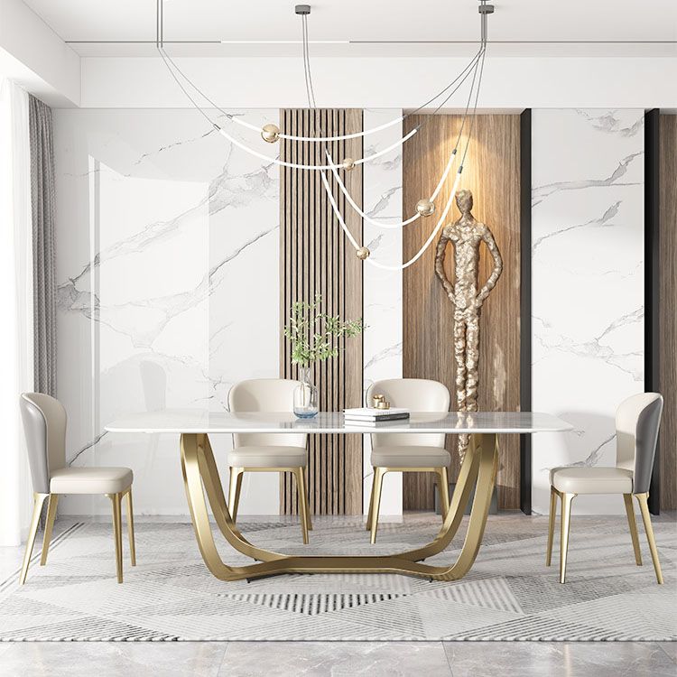 Sillas de comedor estilo moderno Silla de cocina sin brazos con patas de metal