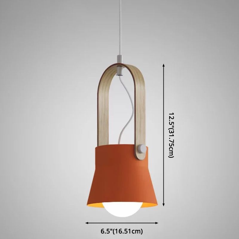 Lampada a ciondolo a testa in giù da 1 luci a testa in giù per il ristorante in metallo in stile moderno nordico lampada sospesa