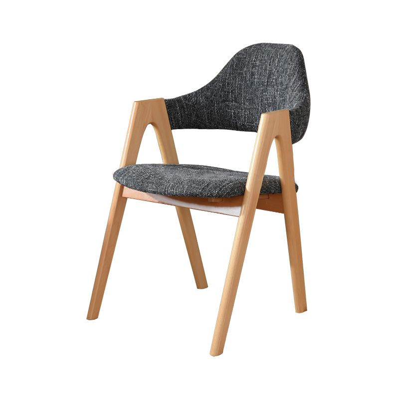 Fauteuil de salle à manger à dossier ouvert en bois massif moderne, fauteuil de salle à manger de cuisine