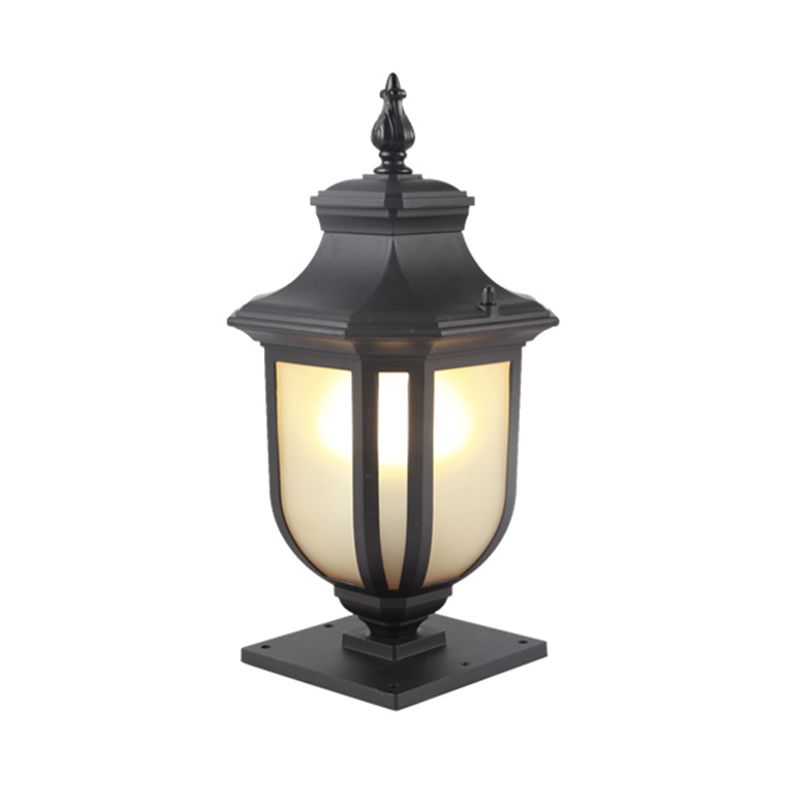 Modern Black Pillar Lamp Waterproof Outdoor Light for Garden