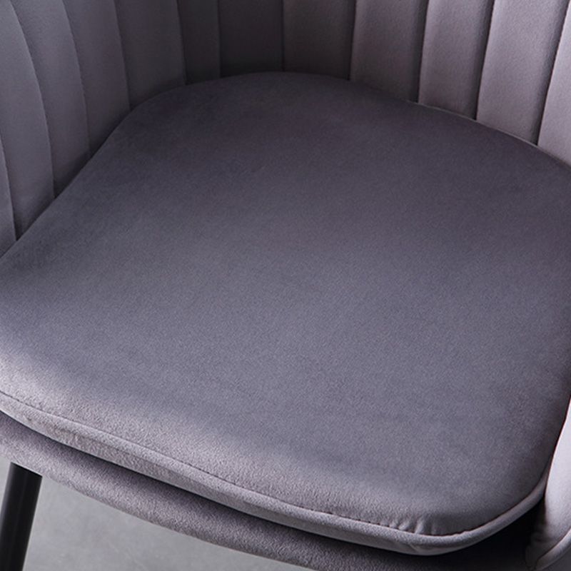 Sewn Pillow Back Chair with Flared Arms and Basic Four Legs for Apartment
