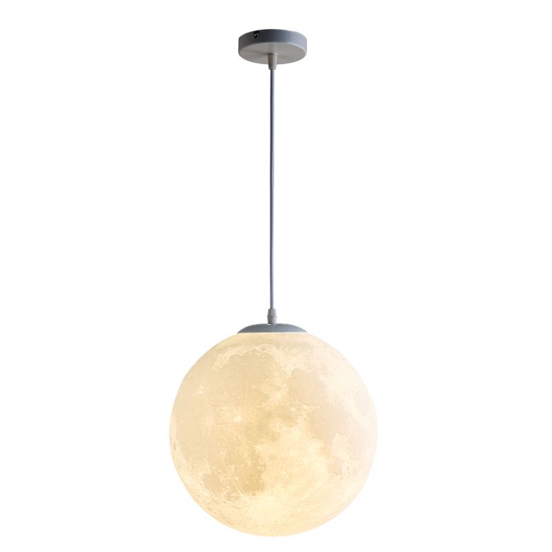 Globe Acrilic Hanging Light, semplice Lampada per tonalità luna per la camera da letto