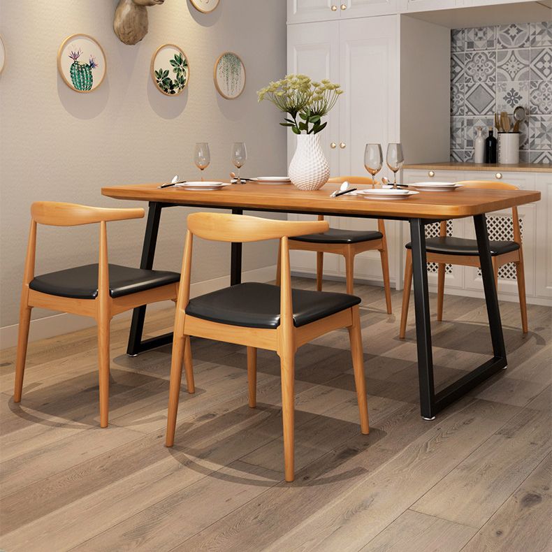 Industrial Dining Set 1/2/5 Pcs Solid Wood Dining Table and Chairs