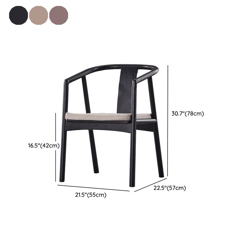 Sloped Arms Side Chair Fixed Back Lounge Chair for Living Room