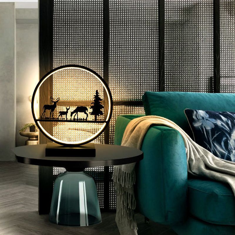 Modern LED Table Lamp 1-Light Strip Shape Desk Light with Silica Gel Shade for Bedroom