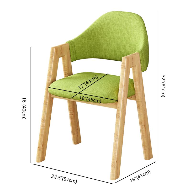 Upholstered Scandinavian Coffee Shop Arm Chair Open Matte Finish Dining Chair