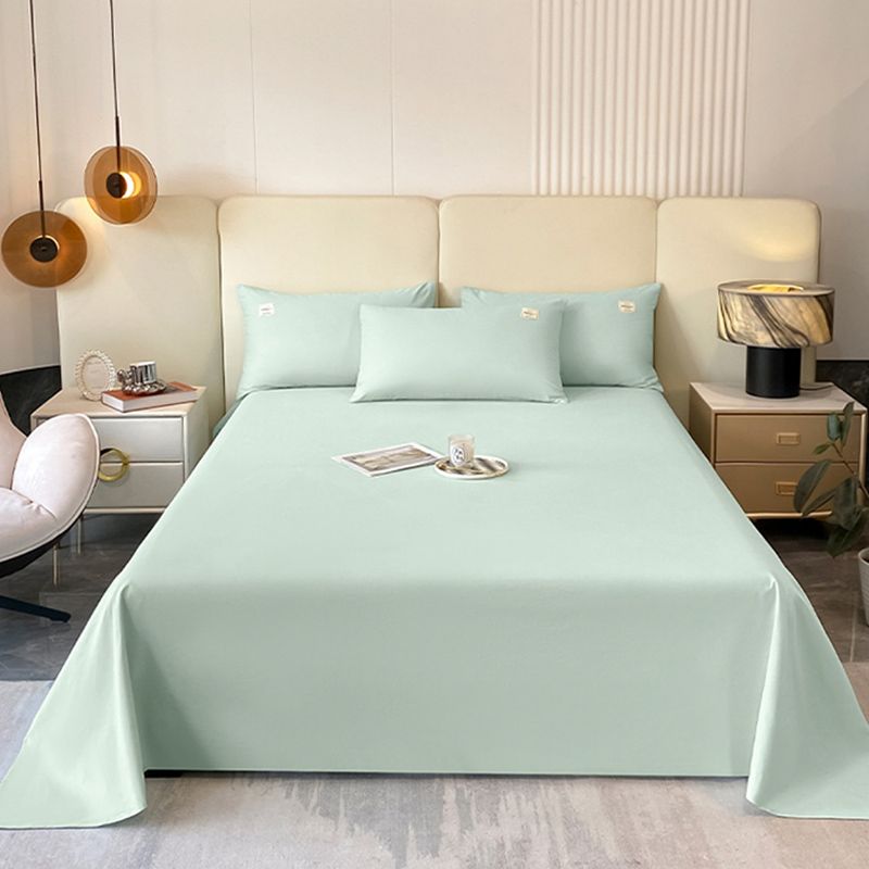 Solid Color Bed Sheet Set 100 Cotton Breathable Bed Sheet Set with Wrinkle Resistant