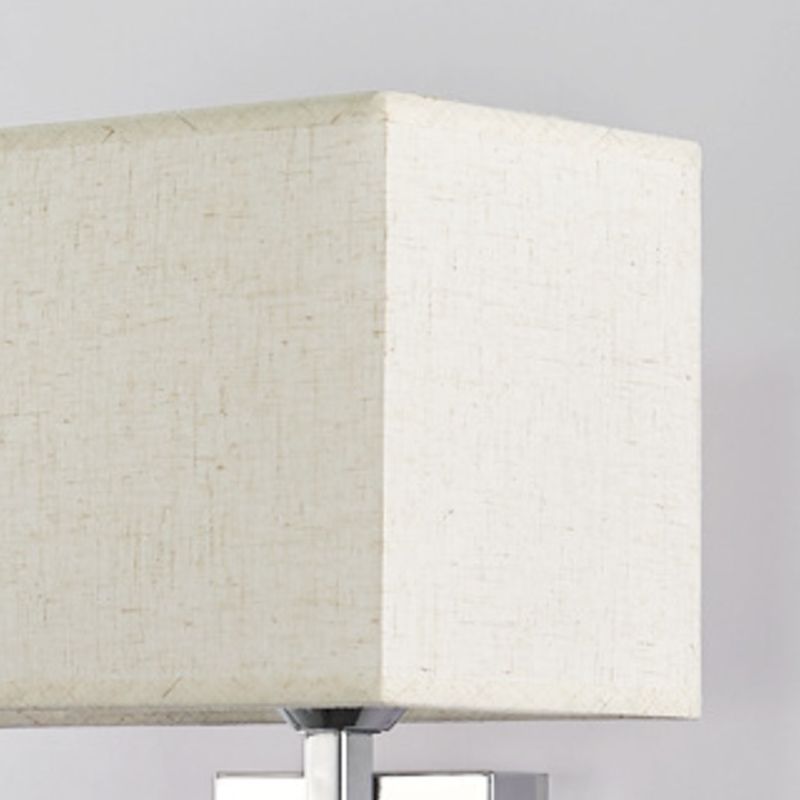 Modernism Sliver Metal Wall Light Fabric Shaded Lighting for Room