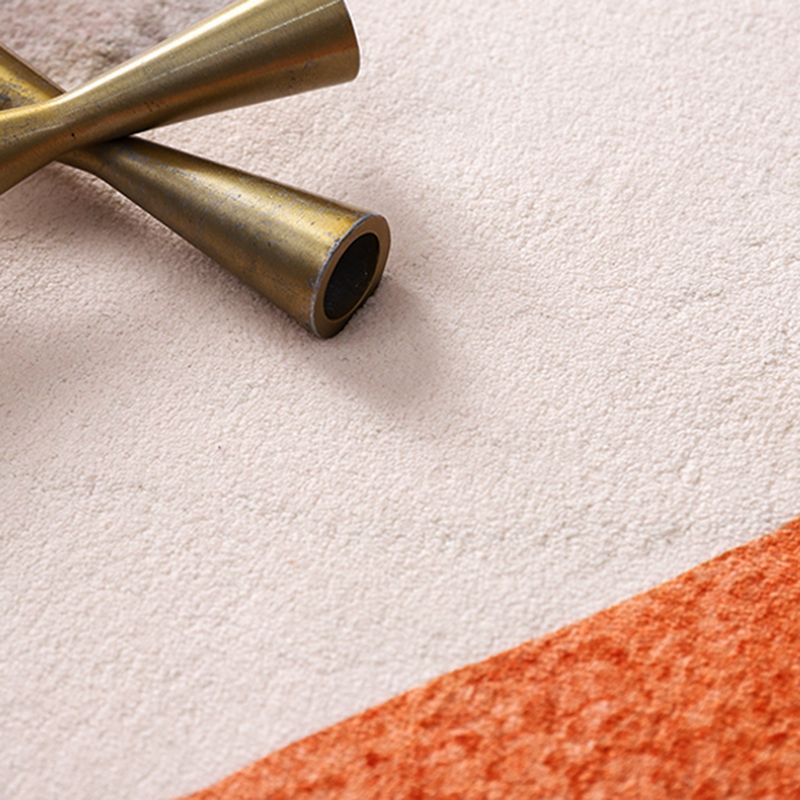 Variegated Gray Area Rug Modern Washable Carpet Polypropylene Non-Slip Area Rug for Living Room