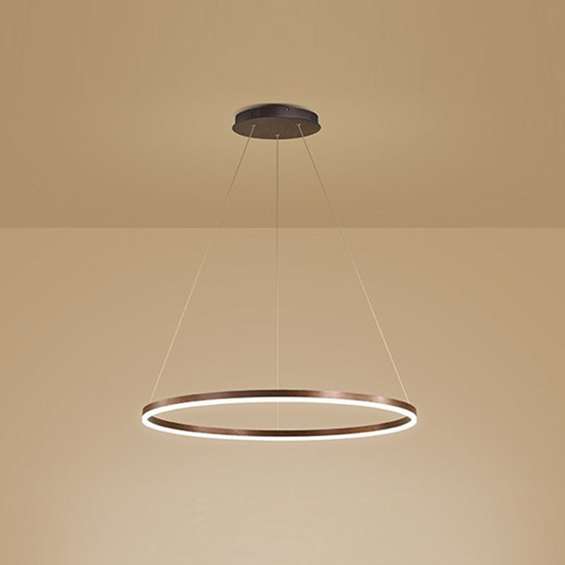 Luz de metal circular Luz de lámpara Simplicidad LED Hanging Chandelier