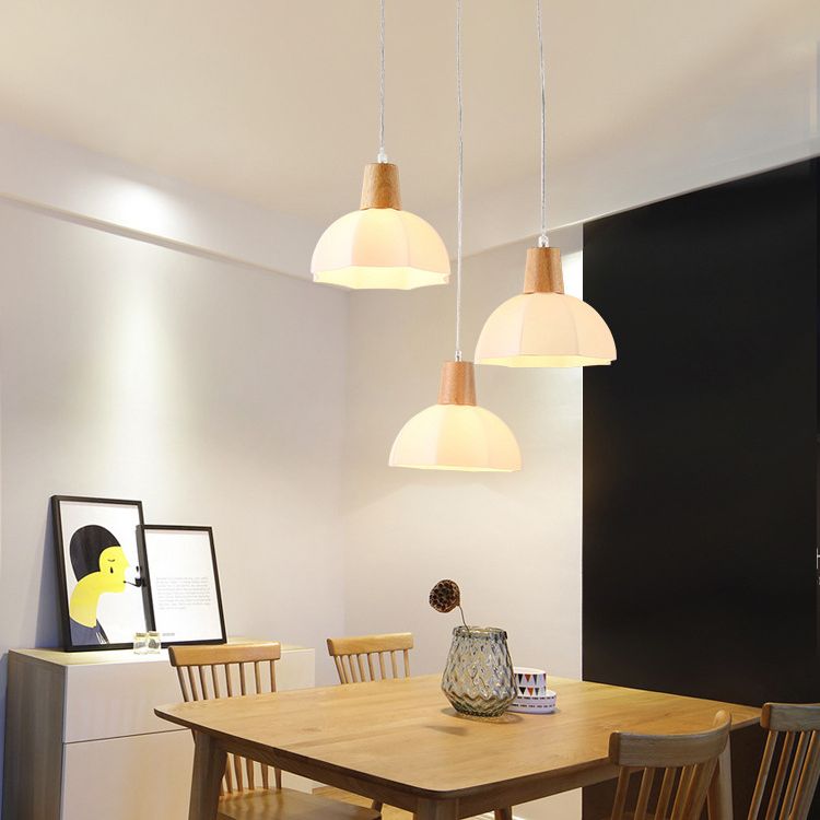Noordse stijl cirkel hanglamp lamp armatuur houten eetkamer hanger plafondlicht