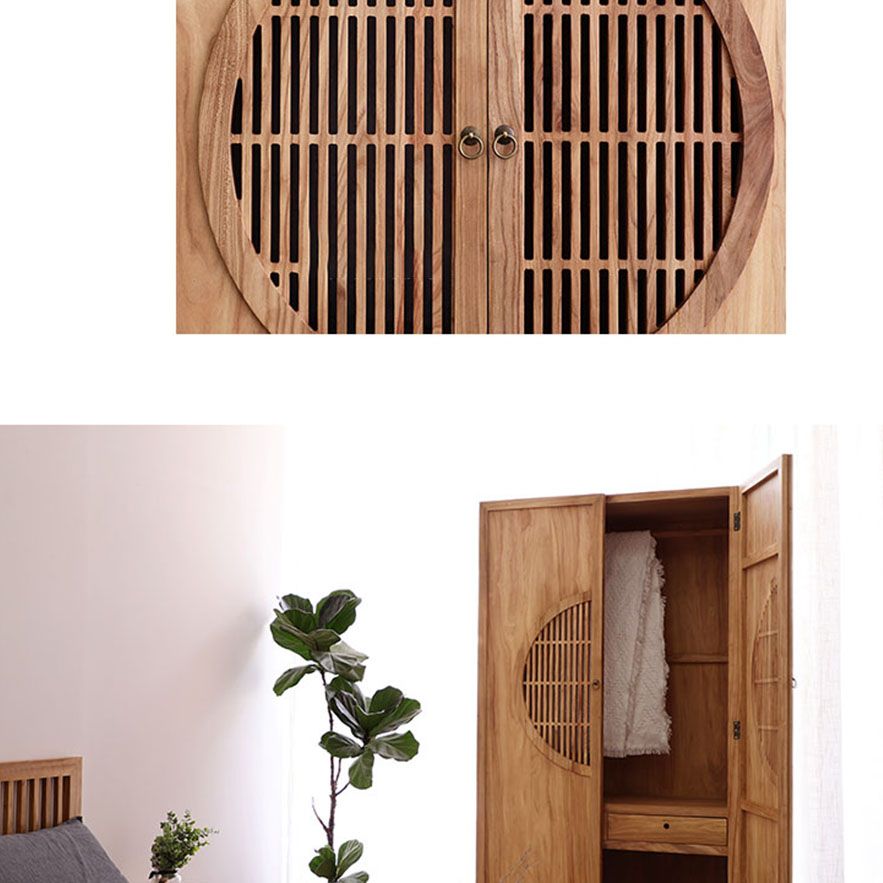 Modern Style Wardrobe Cabinet Clothes Rail Wooden Wardrobe Armoire