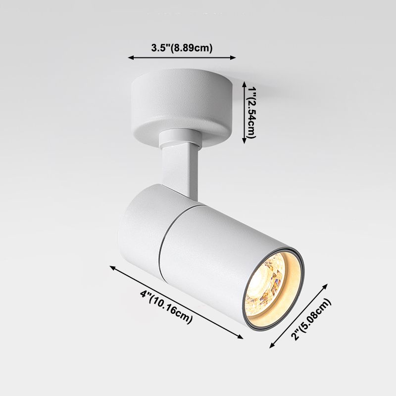Cylindrical Ceiling Light Flush Mount Lamp Modern Semi Flush Ceiling Light with Metal Shade