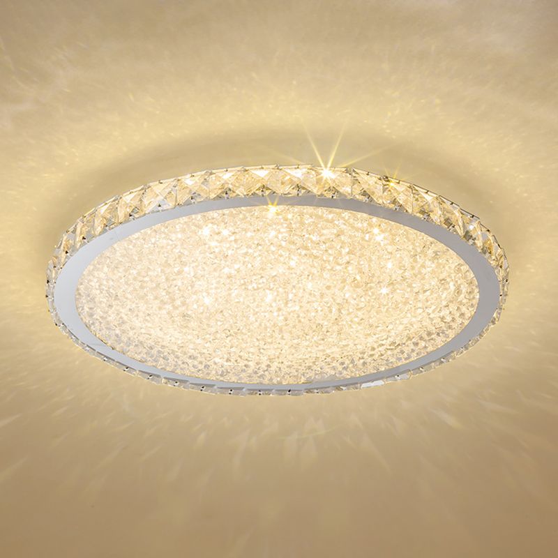 Crystal Shaded Close to Ceiling Lighting Modern-Style LED Ceiling Light Fixture