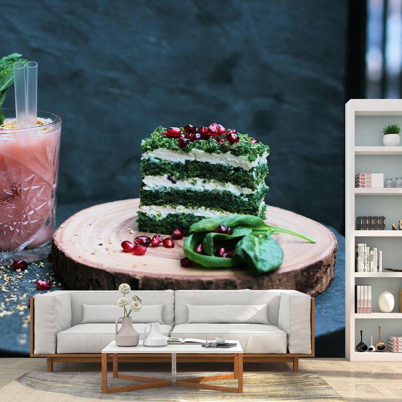 Modern Style Photography Mural Wallpaper Dessert Pattern Indoor Wall Mural