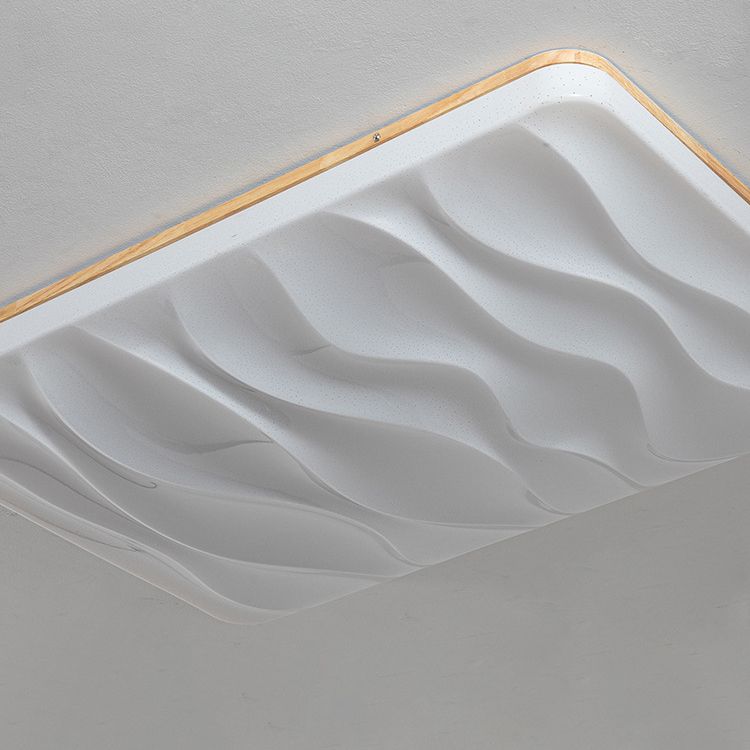 Lampada da soffitto a LED a forma geometrica Moderna in legno 1 luce da incasso per sala da pranzo corridoio