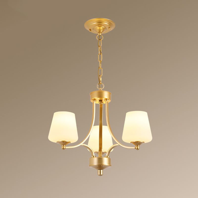 Cream Glass Bud Shade Chandelier Lighting Classic Dining Room Pendant Light Fixture