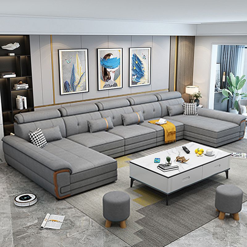 158.26 "D x 70,86" W x 31,49 "H les sections H avec des oreillers de boîtier réglables pour le salon