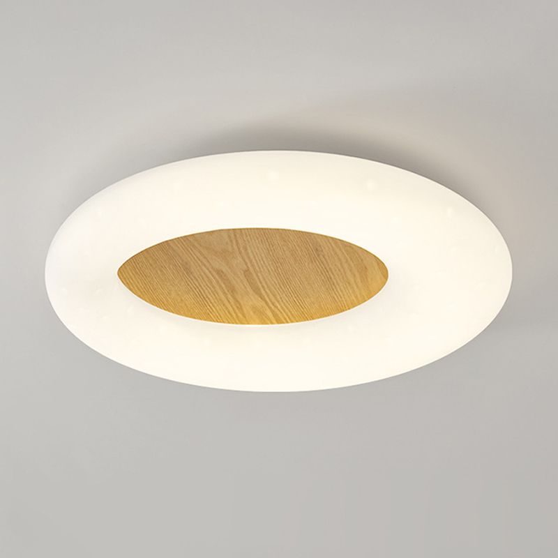 LED Modernism Ceiling Light White Shaded Flush Mount Lighting for Hallway