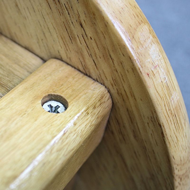 Moderne armlose Rücken ohne Backhocker Holz Dessert Shop Barhocker mit Holzsitz