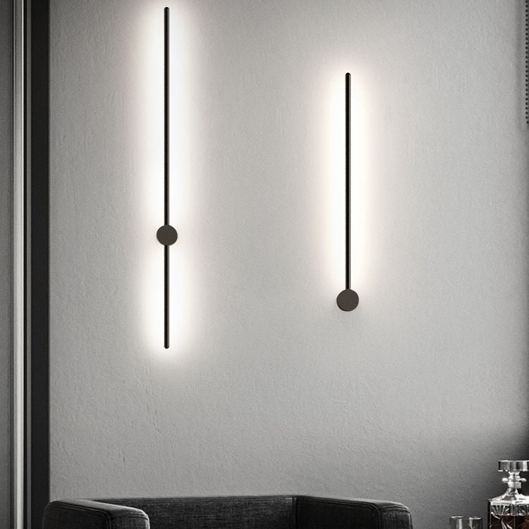 Soggiorno LED SCONCE LUMINA ALLA LAMA NORME NORME NORME MONTO MONTO CON OMBIO DI METALE LINEA
