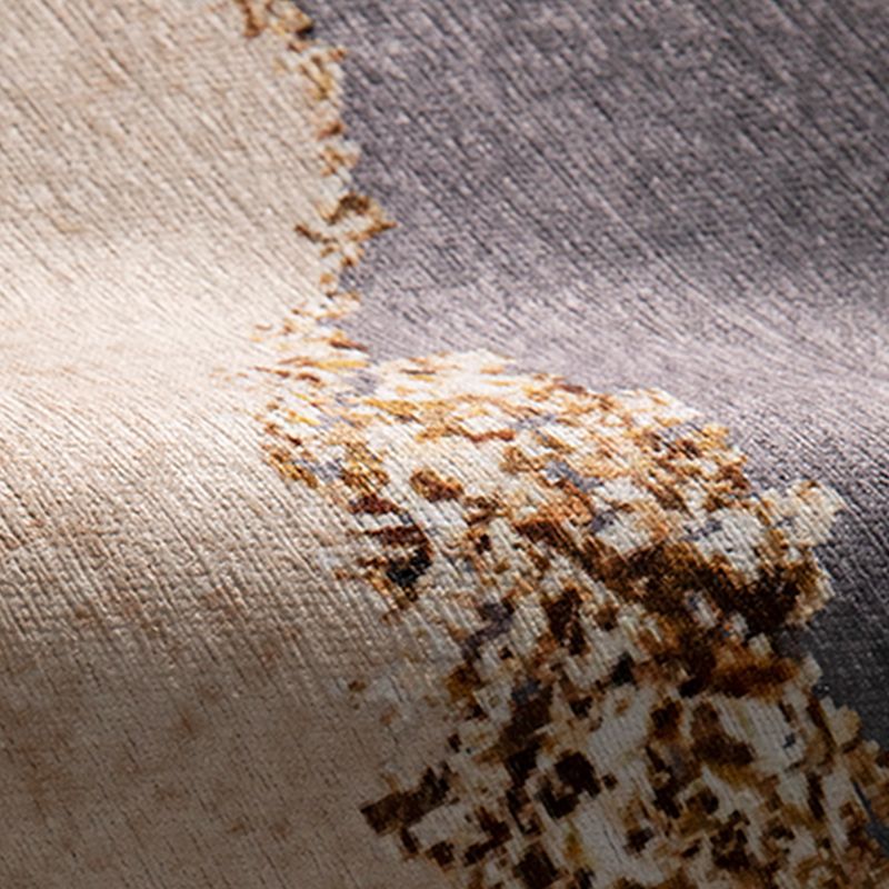 Grey Living Room Carpet Modern Chenille Abstract Pattern Area Rug Stain Resistant Washable Rug