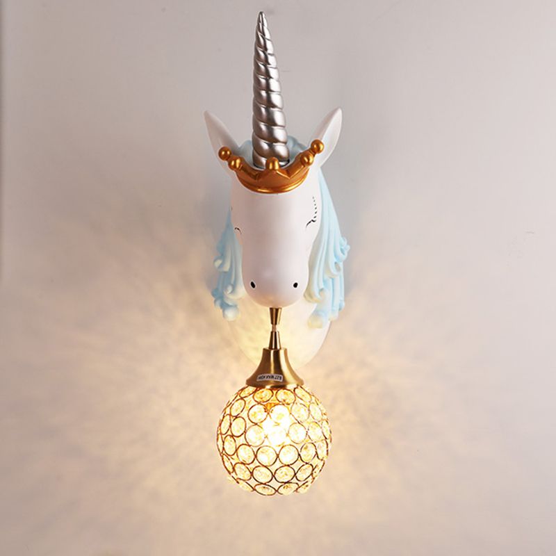 Metal Geometric Shade Wall Lighting Kid Style 1 Light Wall Mounted Light Fixture