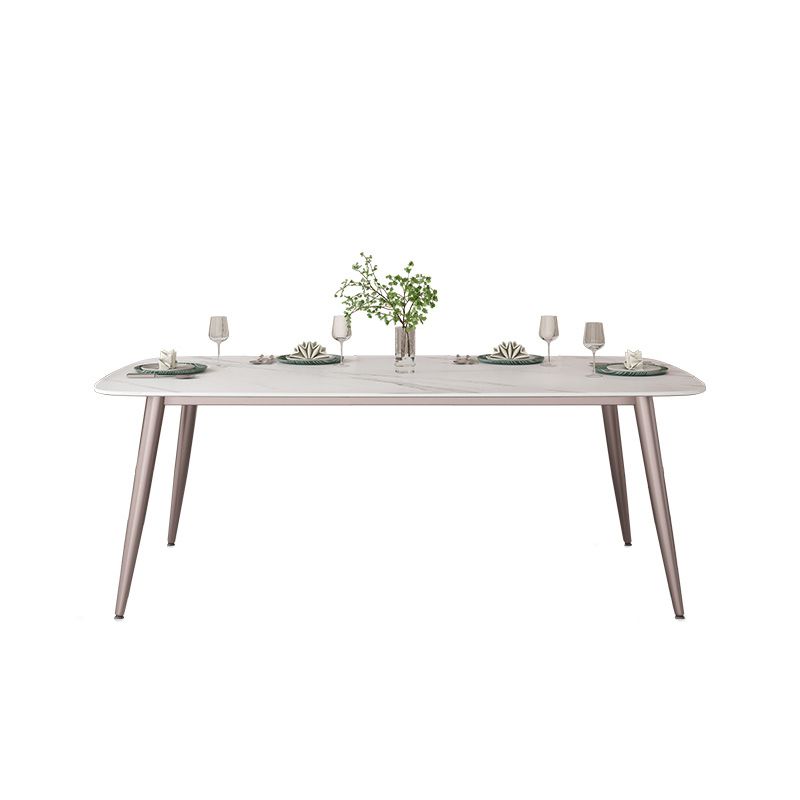 Metal Base Dining Table Tripod Stone Home Kitchen Dining Table