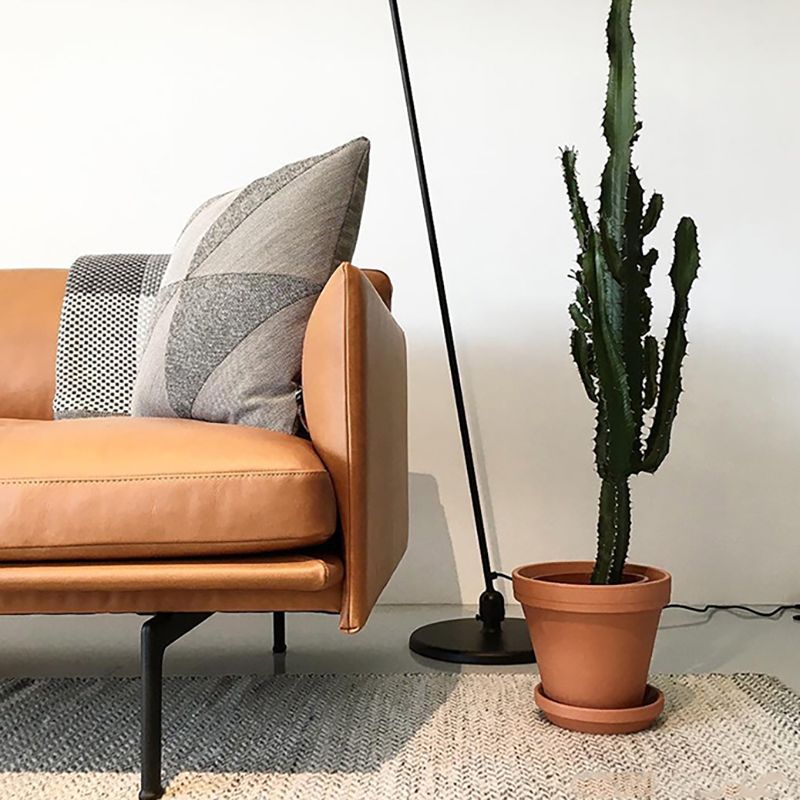 29" High Modern Faux Leather Tuxedo Arm Standard Sofa with Cushions for Living Room