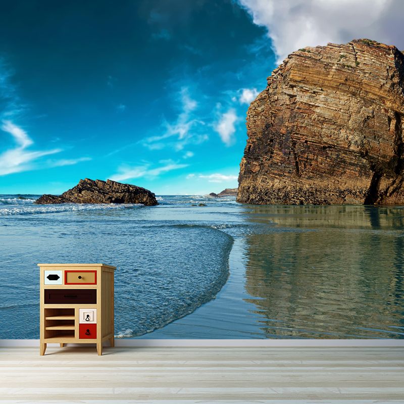 Contemporary Seascape Mural Wall Decor Environment Friendly for Bathroom