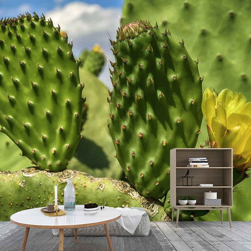 Tropical Cactus Mural Large Size Wall Covering for Home, Made to Measure