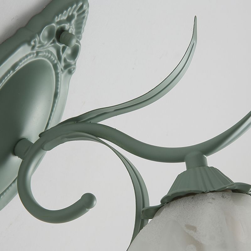 Modern Glass Shade Wall Lamp 1-Light Wall Sconce Lighting for Bedroom