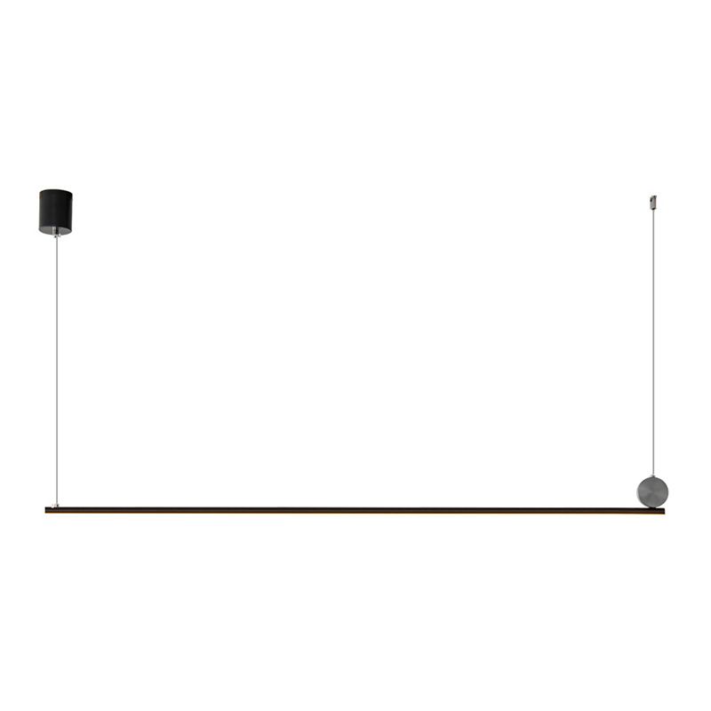 Contemporary Linear Shape Hanging Light Fixture Metal 1 Light Island Pendant Light