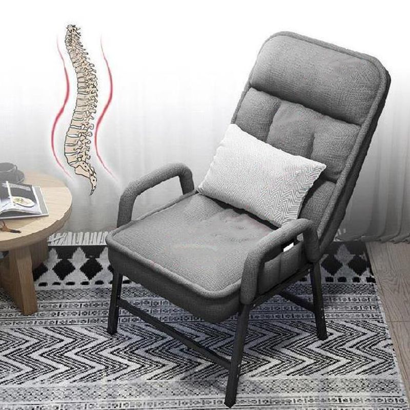 Modern Style Home Office Chair Adjustable Back Working Chair No Wheels