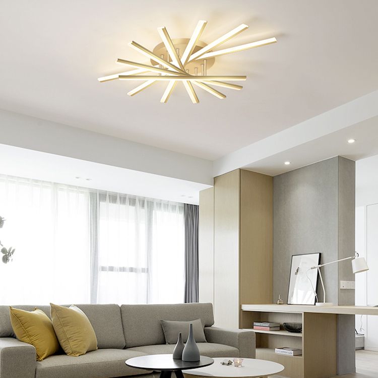 Luces de techo montados con rubor Sputnik LED Simplicidad de iluminación para dormitorio