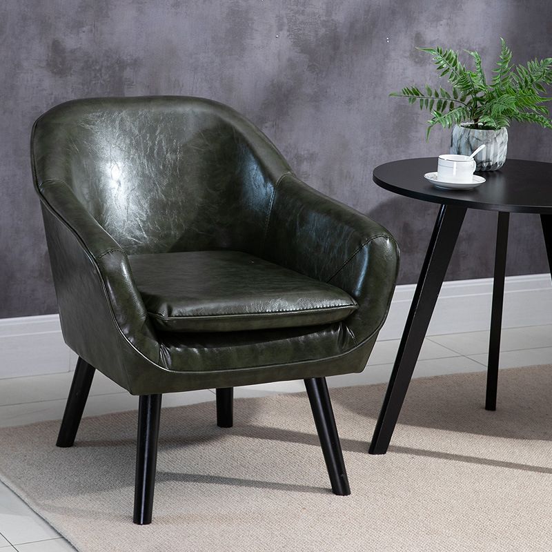 Contemporary Accent Armchair Arms Included Barrel Accent Chair