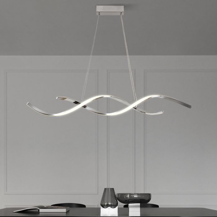 Luces colgantes de estilo contemporáneo de aluminio.