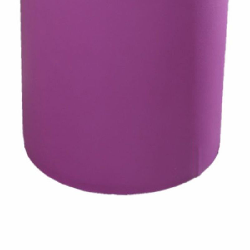 Tufted Pouf Faux Leather Cylinder Shape Water Resistant Whole Colored Pouf Ottoman