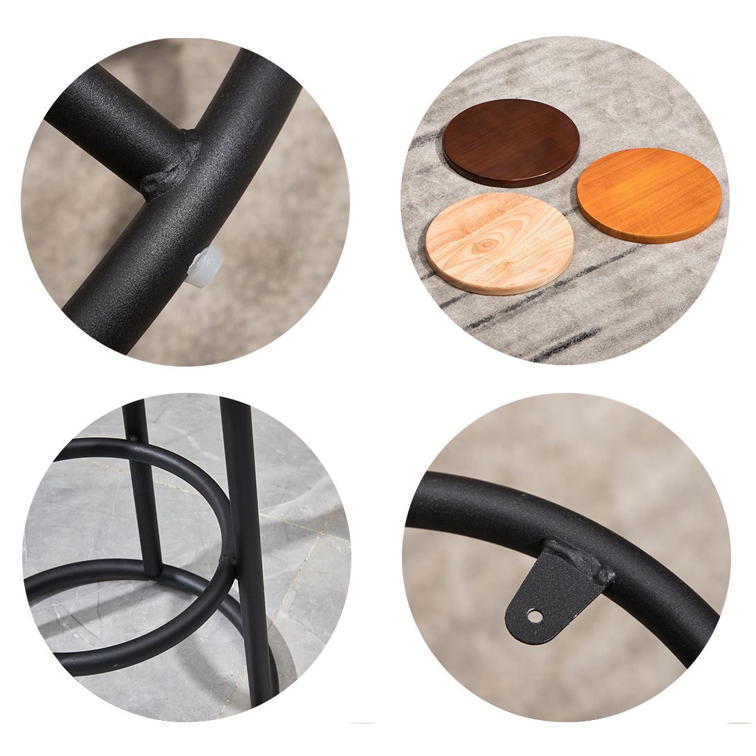 Modern Style Iron Bar Stool With Footrest Game Hall Bar Stool 30-inches