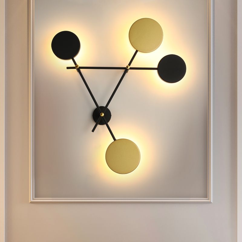 Luz de la pared de la sala de estar Minimalismo moderno LED 4 Ligera de montaje de pared