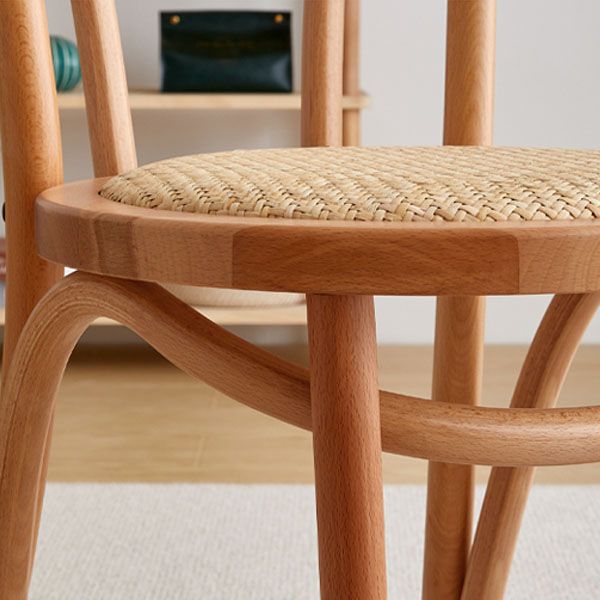 Comedor de madera tradicional, cocina, silla lateral, silla trasera Windsor