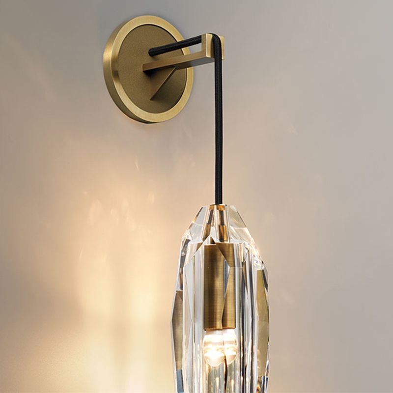Modern Household Wall Light  Crystal Shade Sconce Light for Bedroom Coffee Shop