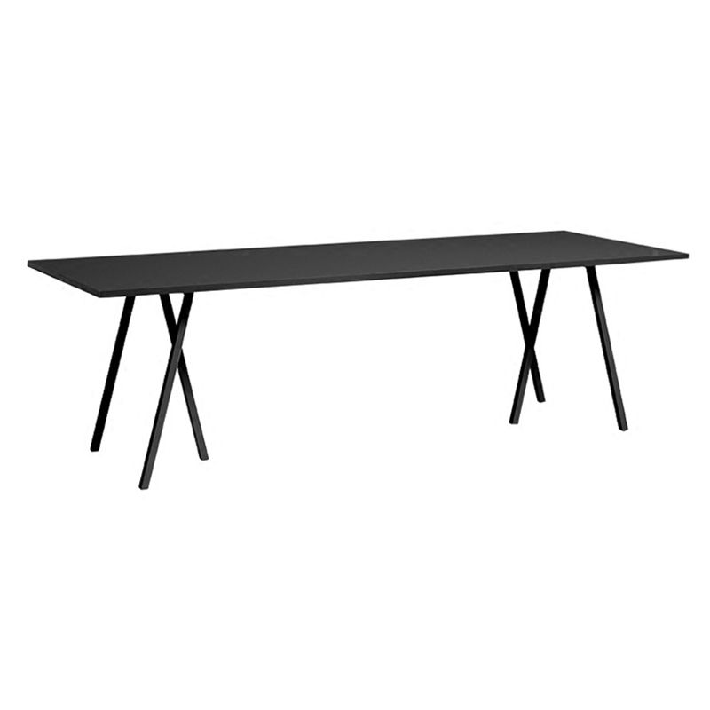 Industrial Dinning Table with Black Pine Rectangle Dining Table for Kitchen