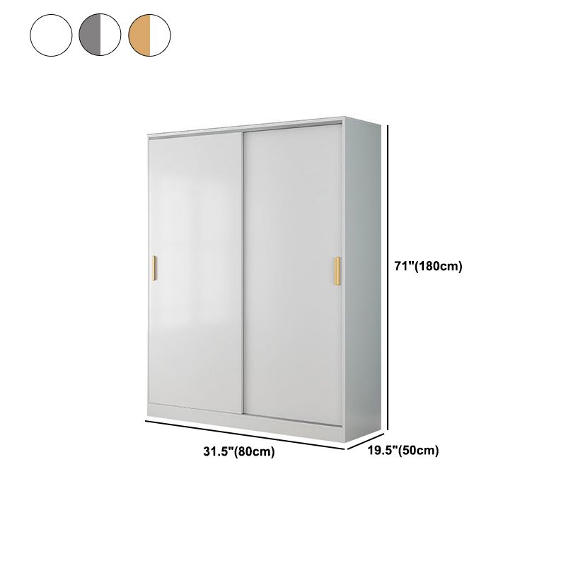 Engineered Wood Wardrobe Closet Modern Wardrobe Cabinet with Shelves