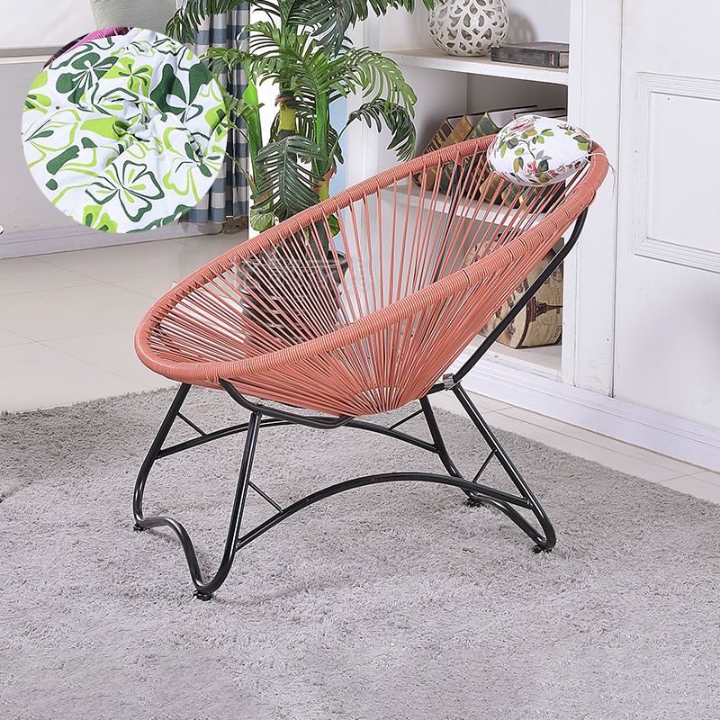 Iron Base Rocking Chair Lounge Simple Plastic Material Chair for Living Room