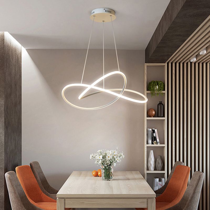 Contemporary LED Chandelier Light Fixtures Linear Hanging Chandelier for Dining Room