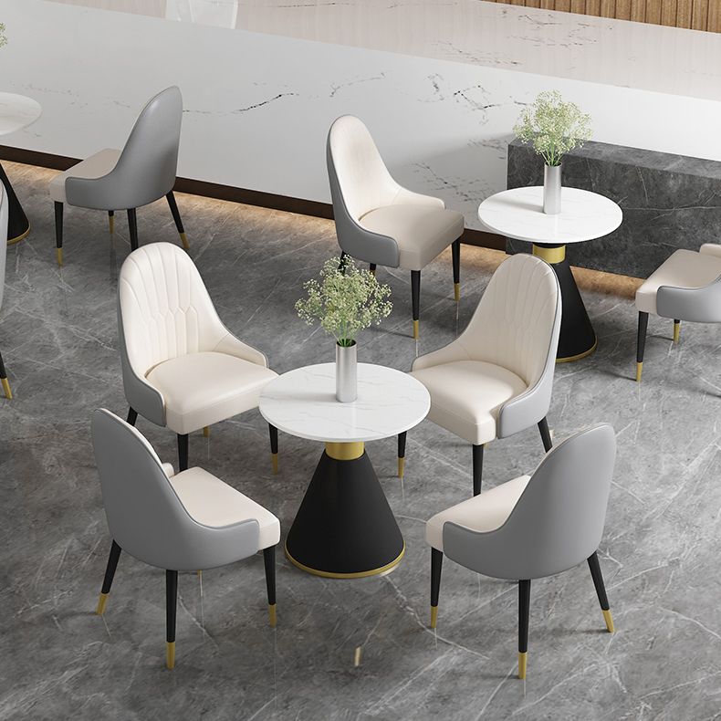 Glam Sintered Stone Dining Table Set 1/2/3/4/5 Pieces Dining Set for Dining Areas