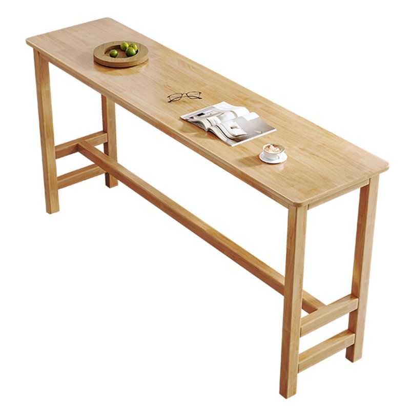 Modern Rectangle Bistro Bar Table Solid Wood Bar Table for Home